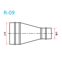 อุปกรณ์ท่อลม R-09 ข้อลดกลม
