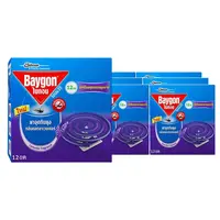 Baygon Mosquito Coil Lavender Scent 12 coils x 6