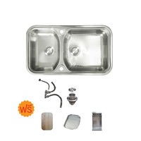 DURAFORM 2-hole stainless steel sink, grade 304, model Prima 2 (No taps)