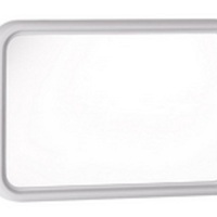 SQUARE MIRROR PLASTIC BM02-WHITE