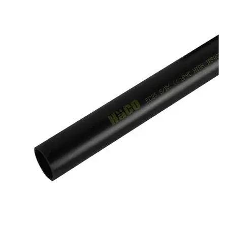 PVC straight pipe 2.90M 25MM black HACO-1