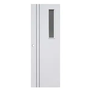 ประตูห้องน้ำ UPVC เจาะลูกบิด ECO-DOOR P2-G แบบเรียบกระจกลอนแก้ว 70x200 ซม. สีขาว-1