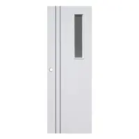 ประตูห้องน้ำ UPVC เจาะลูกบิด ECO-DOOR P2-G แบบเรียบกระจกลอนแก้ว 70x200 ซม. สีขาว