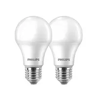 หลอดไฟ LED E27 15W วอร์มไวท์ ทรงลูกแพร์ PHILIPS A60 แพ็ก 2 ชิ้น