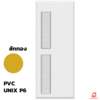 ประตูพีวีซี PVC Unix Extra P6 สักทอง 70x180x3.5 ซม. ยกเลิกผลิต