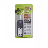 Power strip 2 USB2 X 2 meters, model H622, gray