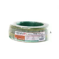 Electric Wire IEC01 THW VENINE 1x4 100M Green/Yellow