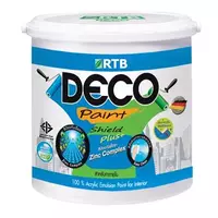 สีทาฝ้า สีทาฝ้าเพดาน RTB DECO PAINT PDC9004 สีีเทา 5แกลลอน