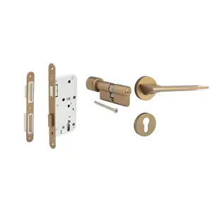 มือจับก้านโยกห้องน้ำ MORTISE HAFELE 489.11.136 สีทองเหลืองรมดำ-1