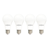 หลอดไฟ LED E27 12W เดย์ไลท์ ทรงลูกแพร์ SHINING A60