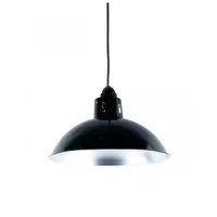 Chandelier, 1 bulb, aluminum, lid shape, black, FINEXT