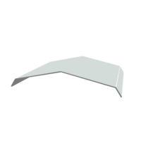 Ridge Capping Type 3 Metal Sheet Imported Girth 610 mm. White AZ70