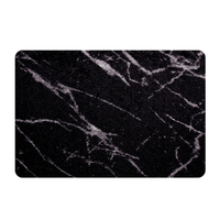 พรมกันลื่น พรมตกแต่ง พิมพ์ลาย Marble Calala Black