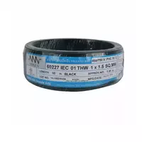 สายไฟ IEC01 THW 1x1.5 ตร.มม. สีดำ 50 เมตร NNN