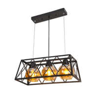 CHANDELIER CS 6892-3 NEO GS/MT BK/ AB 3