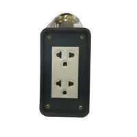 บล็อคยาง 2x4 พร้อมปลั๊กกราวด์คู่ 2ช่อง ELECKTA V-093 เขียว
