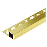 Aluminum eyebrows, large square corners, gold DP 2M