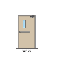 ประตูเหล็ก LYNN WP22-MT (สีครีม PE-702461)