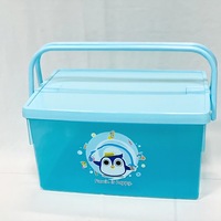กล่องหูหิ้ว ฝาล็อค SN PAWIN 530BL สีฟ้า
