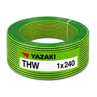 สายไฟ THW 240 ตร.มม. สีเขียวแถบเหลือง YAZAKI