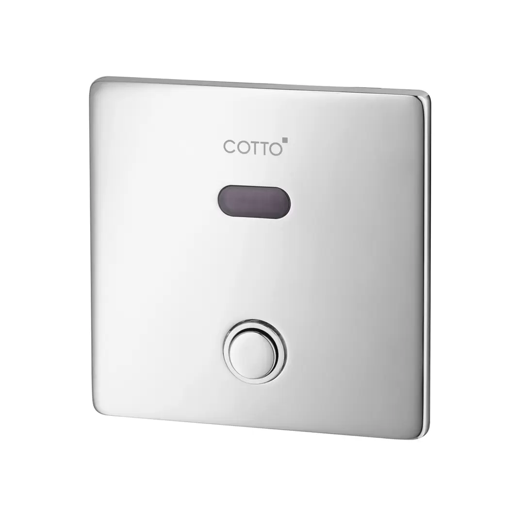 ฟลัชวาล์วอัตโนมัติโถสุขภัณฑ์ชนิดฝังผนังพร้อมปุ่มกด COTTO CT4802AC-1