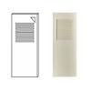 PVC Door SCG P3 เกล็ด1/2 70x180 Cream มจ. 8858721580347