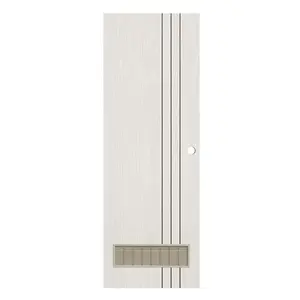 ประตูห้องน้ำ UPVC เจาะลูกบิด KING L3 เกล็ด 70x200 ซม. สีซิลวา ไลท์-1