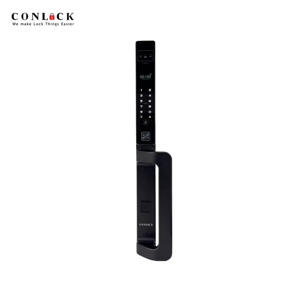 กลอนดิจิตอล CONLOCK XERCON CURVE สีดำ-1