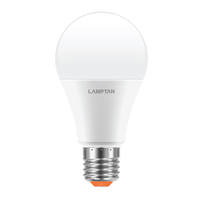 หลอดไฟ LED E27 13W วอร์มไวท์ ทรงลูกแพร์ LAMPTAN Bright