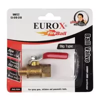 บอลวาล์วทองเหลือง 1/4 นิ้ว (2 หุน) EUROX E ผู้-เมีย ยูร็อกซ์