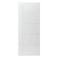 ประตู UPVC Unix ภายนอก ขาว ลายไม้เสี้ยนเล็ก UPG-5