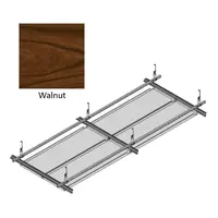 Hook On Aluminum Ceiling R-H200 Metalworks Walnut