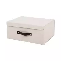 กล่องฝาเปิดผ้า M STACKO HOME 35x27x15.5 ซม. สีครีม