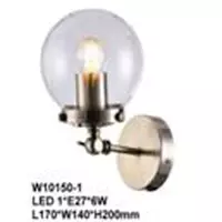 โคมไฟติดผนัง CARINI W10150-1 แก้ว/โลหะ CONTEMPORARY สีขาวใส/ทองเหลือง 1 หัว