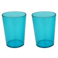แก้วน้ำ PS 280ml SN BLUR แพ็ค 2 ใบ ฟ้า