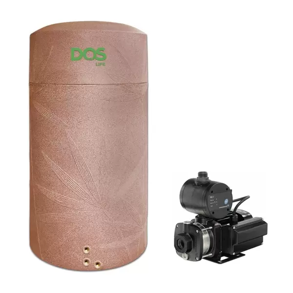 ถังเก็บน้ำ DOS รุ่น NATURA Water Pac All-in-one 2000 ลิตร สีแดงแกรนิต + ปั๊ม Grundfos-1