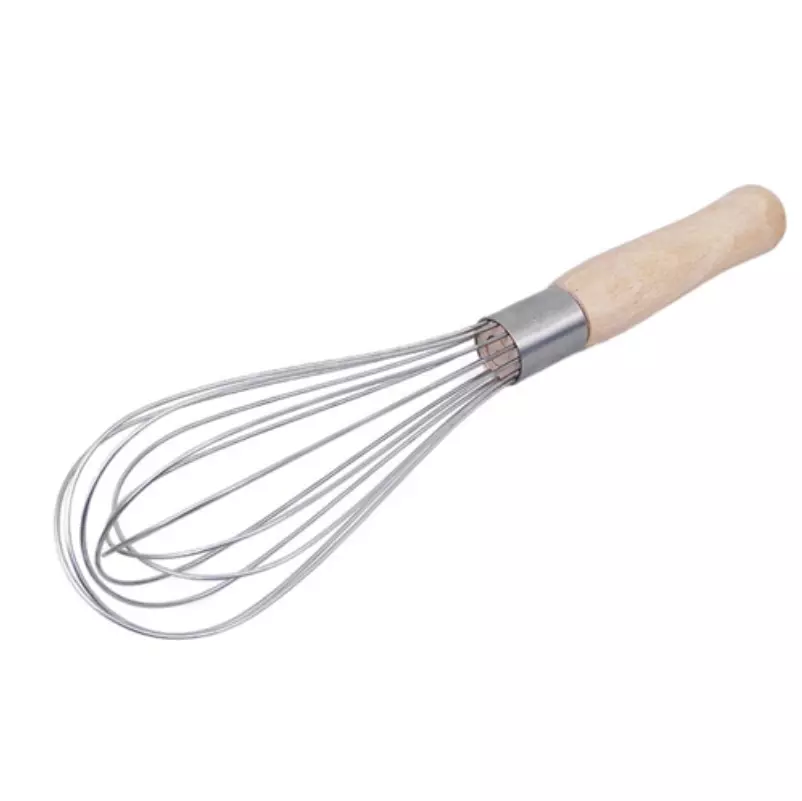 S/S EGG WHISK Wooden Handle 30 Cm.-1