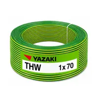 สายไฟ THW 70 ตร.มม. สีเขียวแถบเหลือง YAZAKI