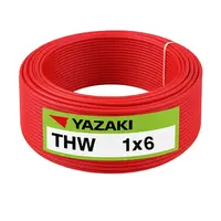 สายไฟ THW 6 ตร.มม. สีแดง YAZAKI