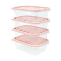 FOOD CONTAINER 600ml KECH 9001 4P PINK