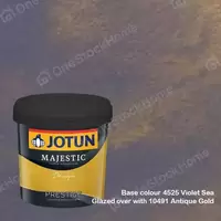 สีทาภายใน Jotun Majestic Design Prestige สี 4525 Violet Sea + 10491 Antique Gold