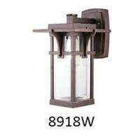 โคมไฟติดผนังภายนอก 8918W CARINI ALUMINIUM/GLASS CLASSIC สีกาแฟ