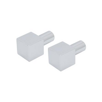 Aluminum brow cover, square, DL141, shiny silver, DP 14MM