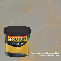 สีทาภายใน Jotun Majestic Design Prestige สี 4096 Bayside Blue + Gold 