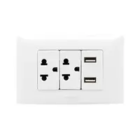 Single socket set, 2 sockets + USB AP-E2SB HAC