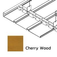 ฝ้าเหล็กกัลวาไนซ์ ตัวเอฟ F-Plank Metalworks ลายไม้ Cherry Wood