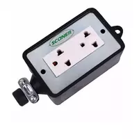 Outdoor power outlet with 2 x 4 inch plugs