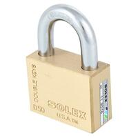 SOLEX D50 50MM PB PADLOCK SINGLE