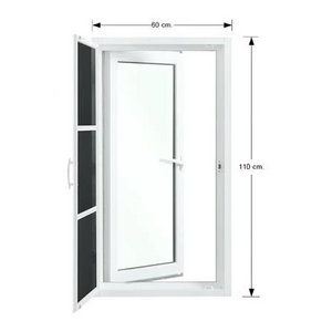 Slide Window Aluminum Single Sash Casement 3K-X White 60x110CM-1