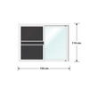 LYNN หน้าต่างบานเลื่อน รุ่น Z-Series 150*110 ซม. พร้อมมุ้งลวด